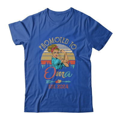 Promoted To Oma Est 2024 Retro First Time Oma Shirt & Tank Top | teecentury