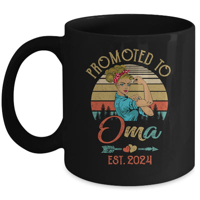 Promoted To Oma Est 2024 Retro First Time Oma Mug | teecentury