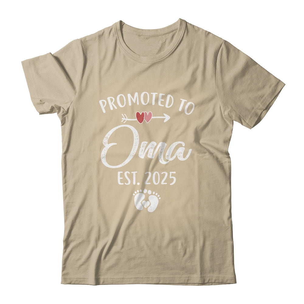 Promoted To Oma Est 2025 Funny First Time Mothers Day Shirt & Tank Top | teecentury