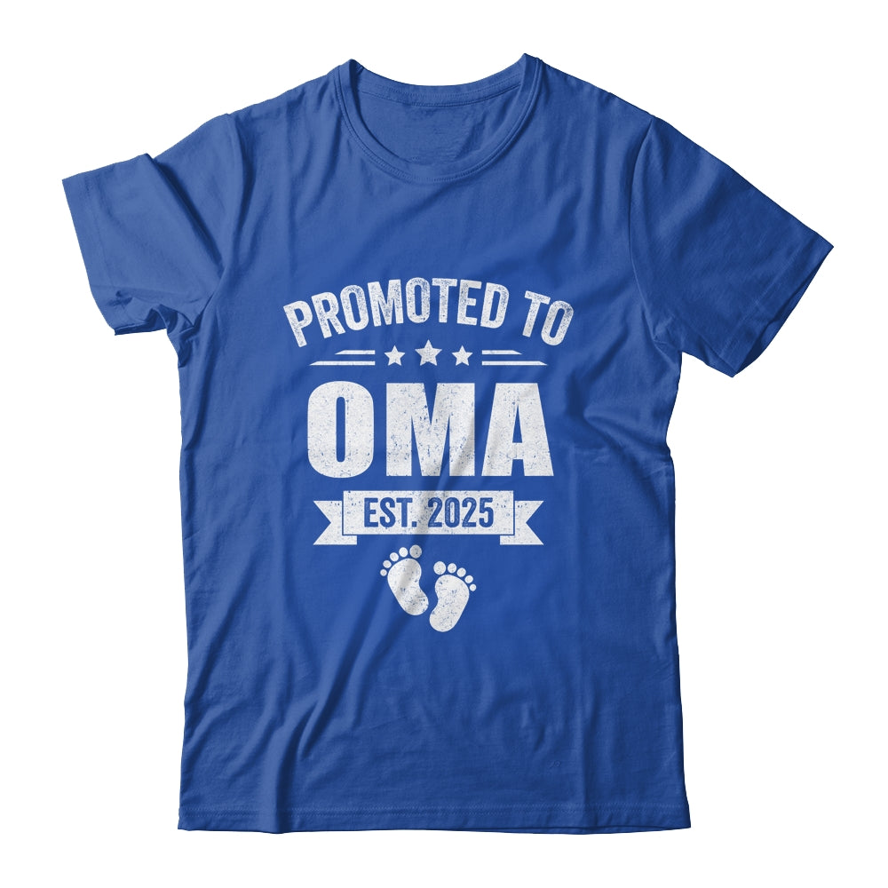 Promoted To Oma Est 2025 Mothers Day First Time New Oma Shirt & Tank Top | teecentury