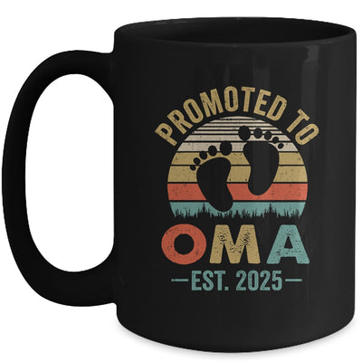 Promoted To Oma Est 2025 Mothers Day Vintage Mug | teecentury