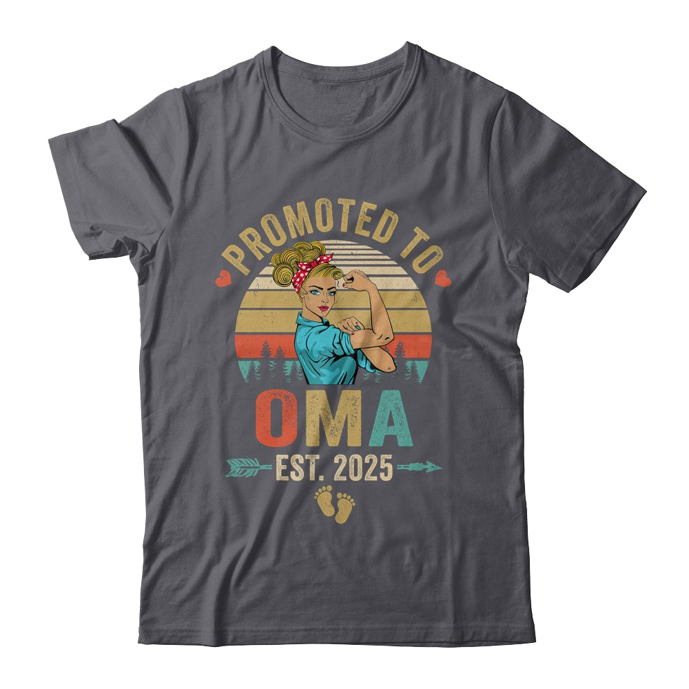 Promoted To Oma Est 2025 Retro First Time Oma Shirt & Tank Top | teecentury