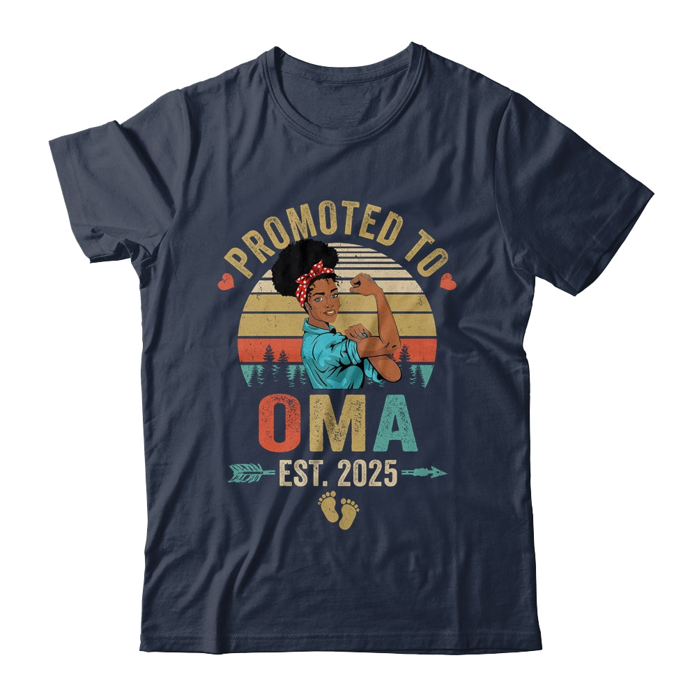 Promoted To Oma Est 2025 Vintage First Time Oma Shirt & Tank Top | teecentury