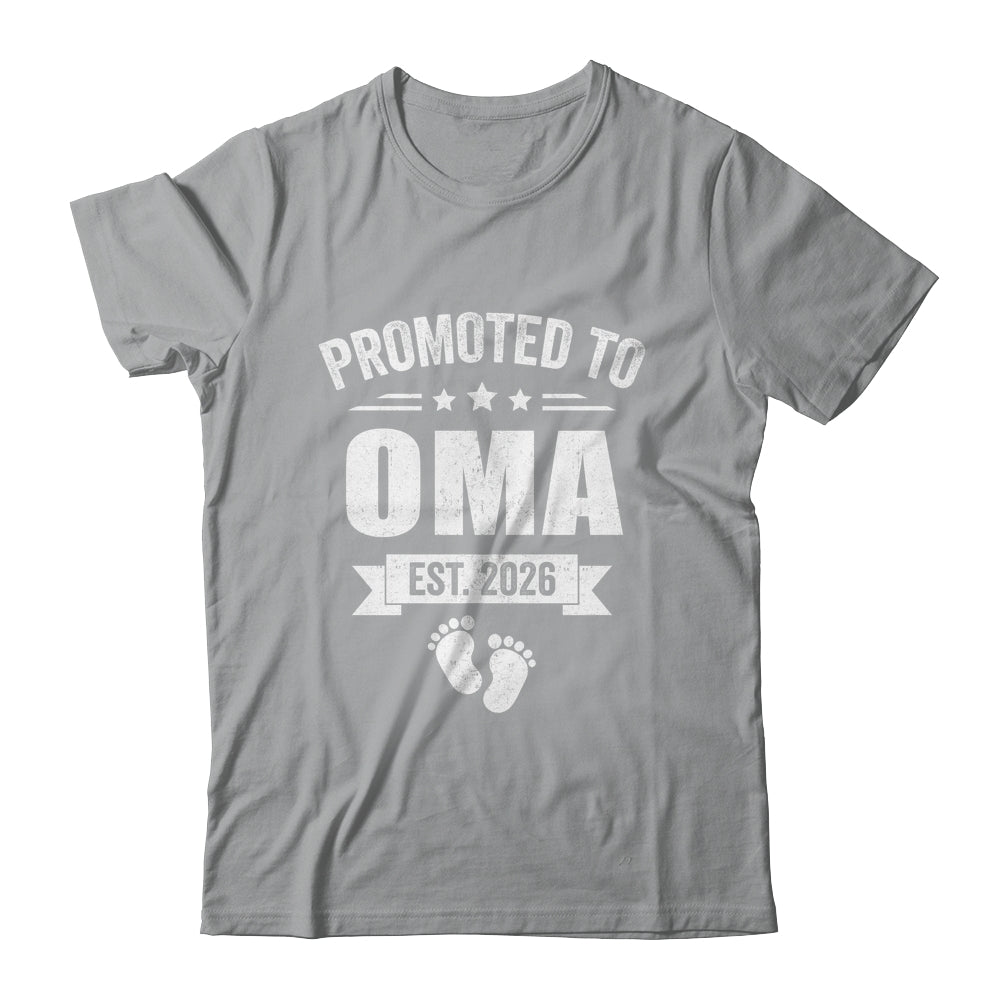 Promoted To Oma Est 2026 Mothers Day First Time New Oma Shirt & Hoodie | teecentury