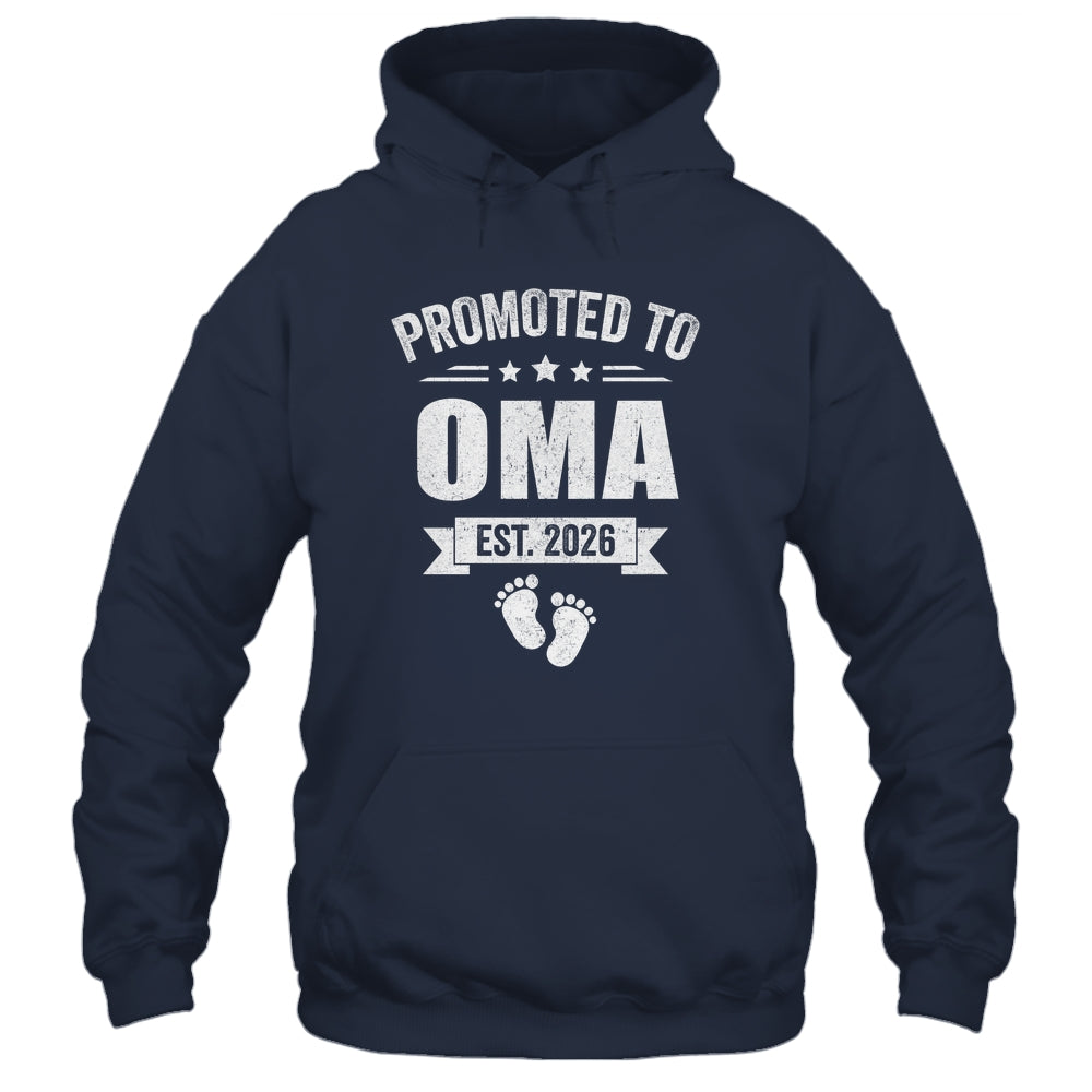 Promoted To Oma Est 2026 Mothers Day First Time New Oma Shirt & Hoodie | teecentury