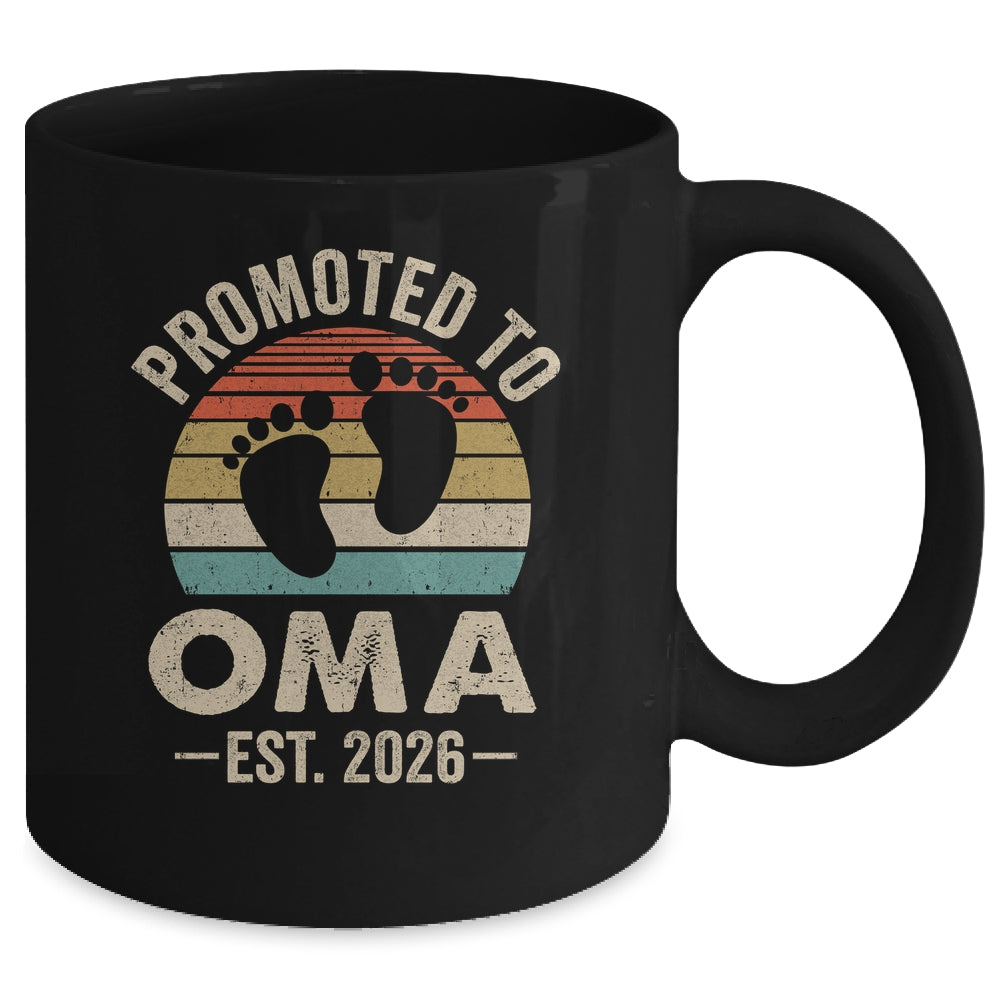 Promoted To Oma Est 2026 Mothers Day Vintage Mug | teecentury