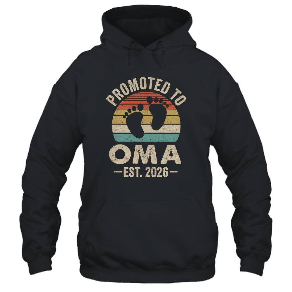 Promoted To Oma Est 2026 Mothers Day Vintage Shirt & Hoodie | teecentury