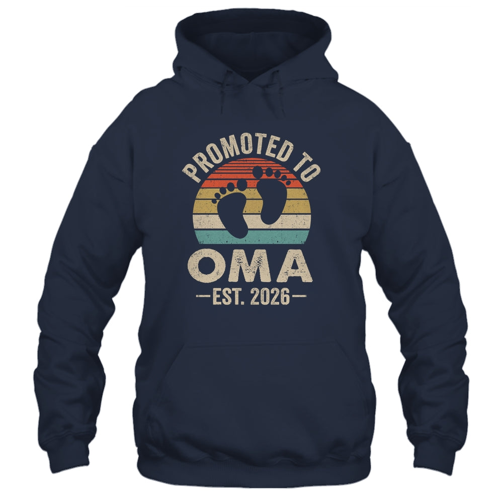 Promoted To Oma Est 2026 Mothers Day Vintage Shirt & Hoodie | teecentury