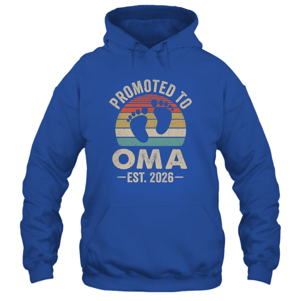Promoted To Oma Est 2026 Mothers Day Vintage Shirt & Hoodie | teecentury