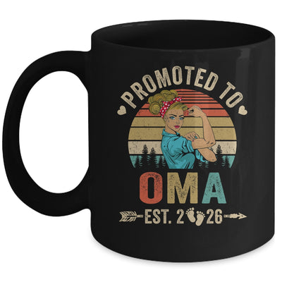 Promoted To Oma Est 2026 Retro First Time Oma Mug | teecentury