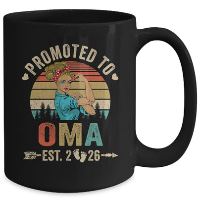 Promoted To Oma Est 2026 Retro First Time Oma Mug | teecentury