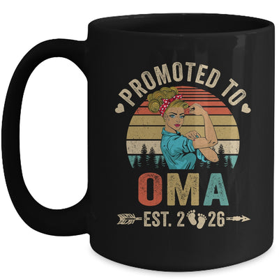 Promoted To Oma Est 2026 Retro First Time Oma Mug | teecentury