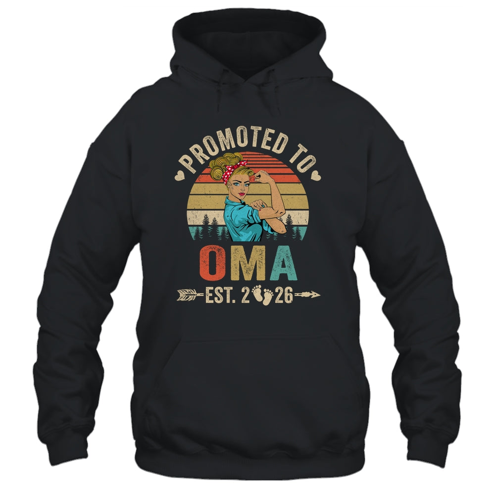 Promoted To Oma Est 2026 Retro First Time Oma Shirt & Tank Top | teecentury