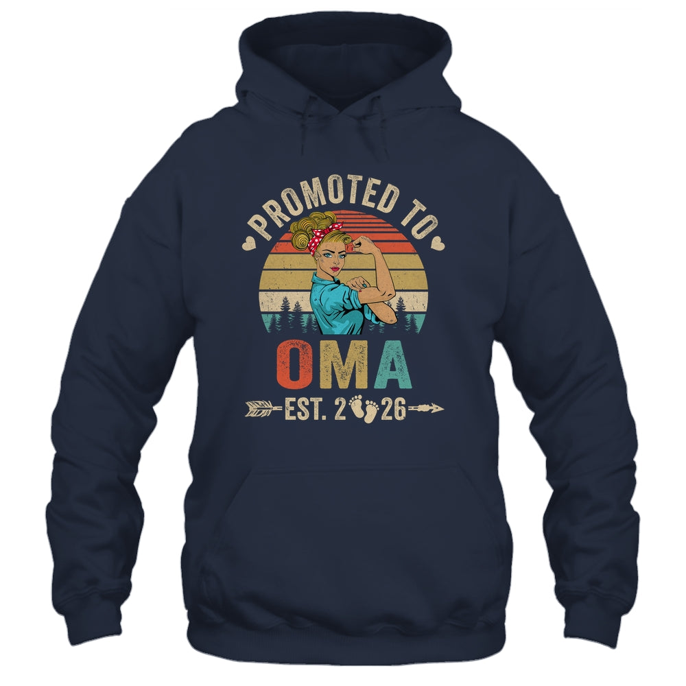 Promoted To Oma Est 2026 Retro First Time Oma Shirt & Tank Top | teecentury