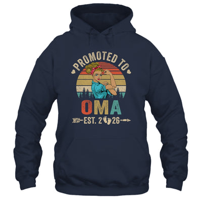 Promoted To Oma Est 2026 Retro First Time Oma Shirt & Tank Top | teecentury