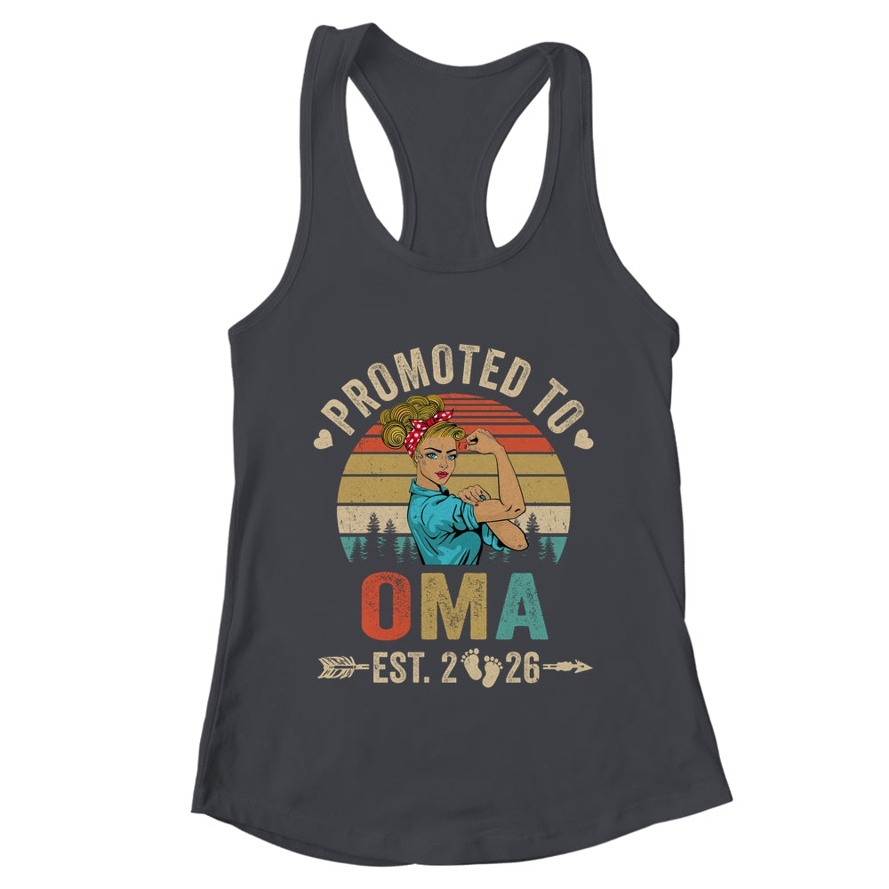 Promoted To Oma Est 2026 Retro First Time Oma Shirt & Tank Top | teecentury