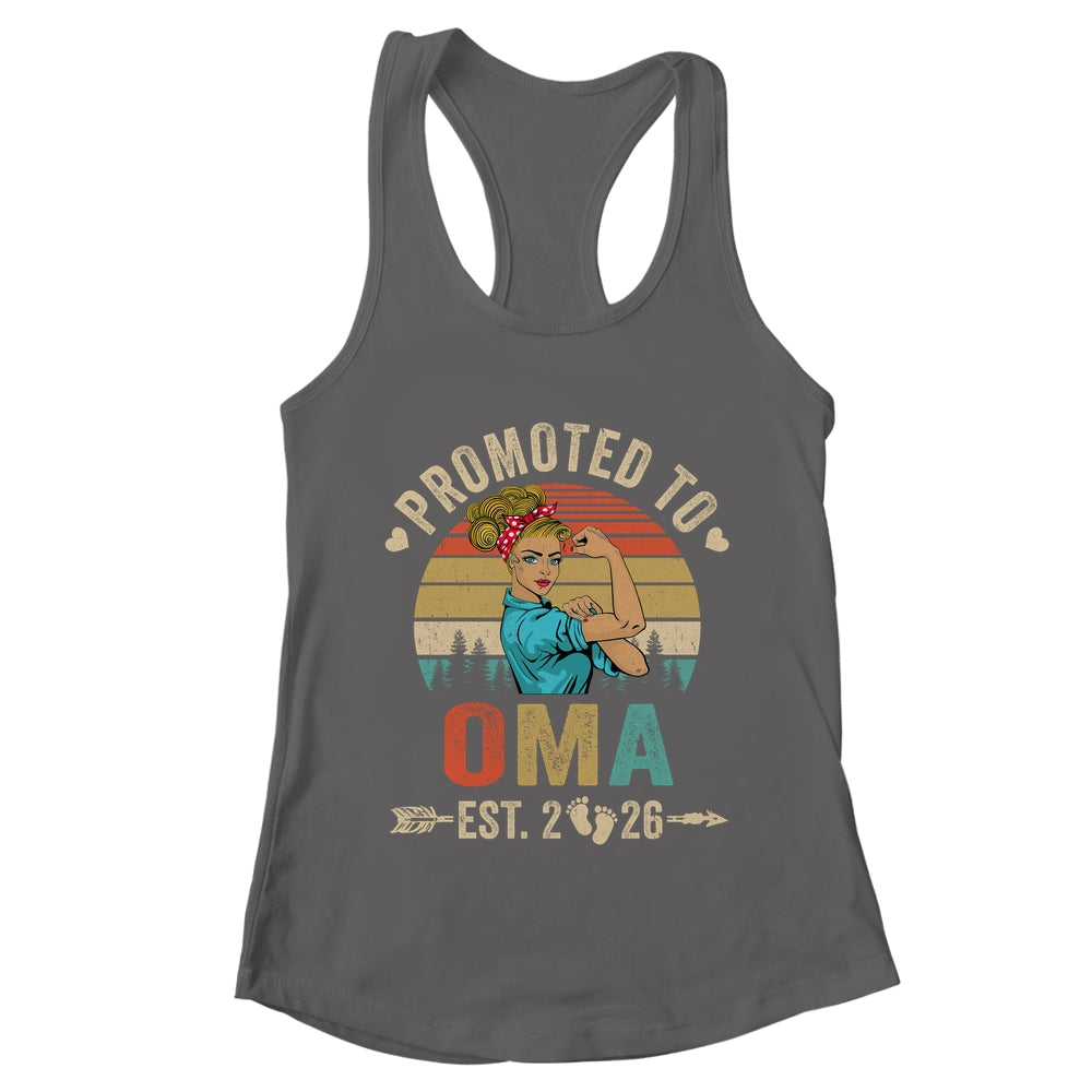 Promoted To Oma Est 2026 Retro First Time Oma Shirt & Tank Top | teecentury