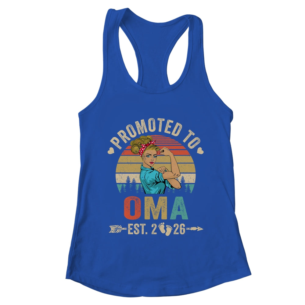 Promoted To Oma Est 2026 Retro First Time Oma Shirt & Tank Top | teecentury