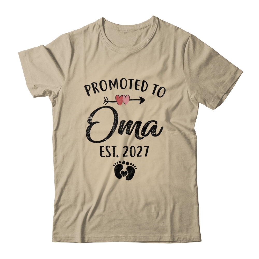Promoted To Oma Est 2027 First Time Mothers Day Shirt & Hoodie | teecentury