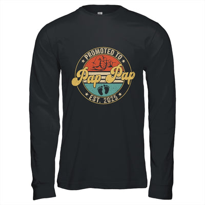 Promoted To Pap Pap 2025 Pregnancy New First Pap Pap Retro Shirt & Hoodie | teecentury