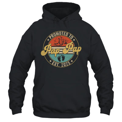 Promoted To Pap Pap 2025 Pregnancy New First Pap Pap Retro Shirt & Hoodie | teecentury