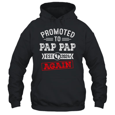 Promoted To Pap Pap Again 2024 Pregnancy Announcement Shirt & Hoodie | teecentury