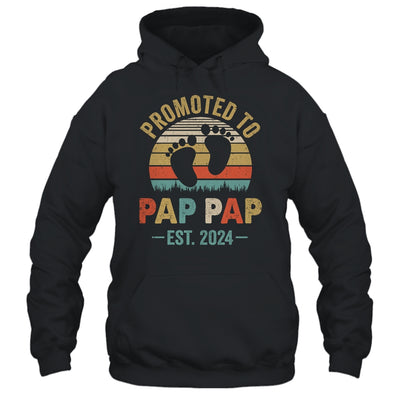 Promoted To Pap Pap Est 2024 Fathers Day Vintage Shirt & Tank Top | teecentury