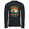 Promoted To Pap Pap Est 2024 Vintage New Fathers Day Shirt & Hoodie | teecentury