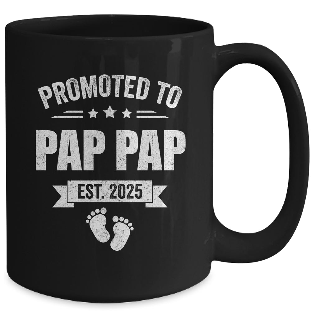 Promoted To Pap Pap Est 2025 Fathers Day First Time New Mug | teecentury