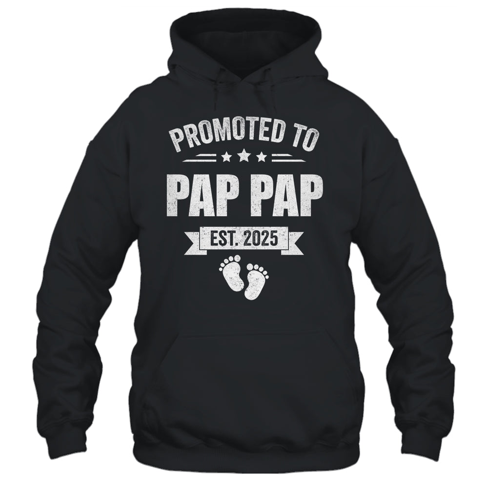 Promoted To Pap Pap Est 2025 Fathers Day First Time New Shirt & Hoodie | teecentury
