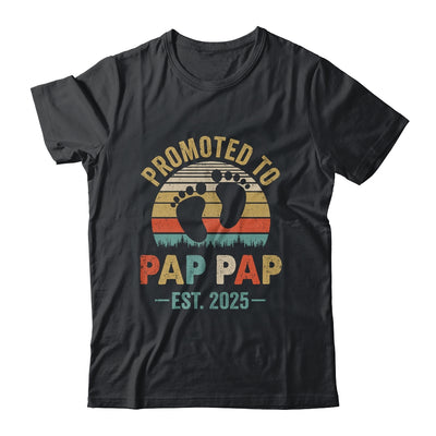 Promoted To Pap Pap Est 2025 Fathers Day Vintage Shirt & Hoodie | teecentury