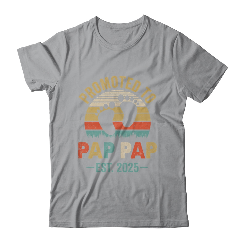 Promoted To Pap Pap Est 2025 Fathers Day Vintage Shirt & Hoodie | teecentury