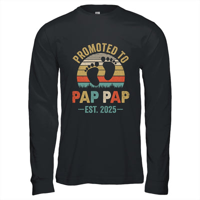Promoted To Pap Pap Est 2025 Fathers Day Vintage Shirt & Hoodie | teecentury