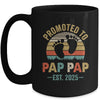 Promoted To Pap Pap Est 2025 Fathers Day Vintage Mug | teecentury
