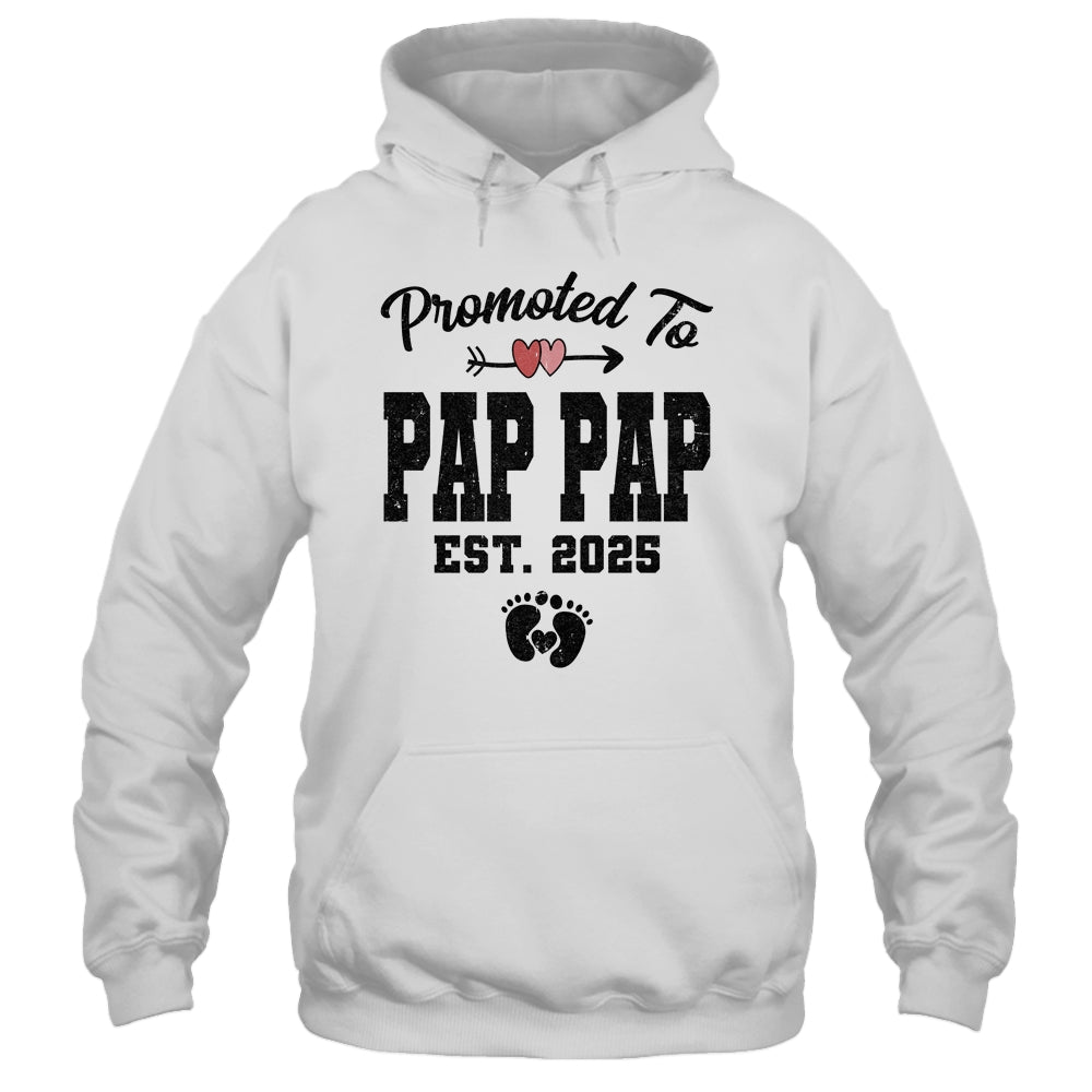 Promoted To Pap Pap Est 2025 First Time Fathers Day Shirt & Hoodie | teecentury