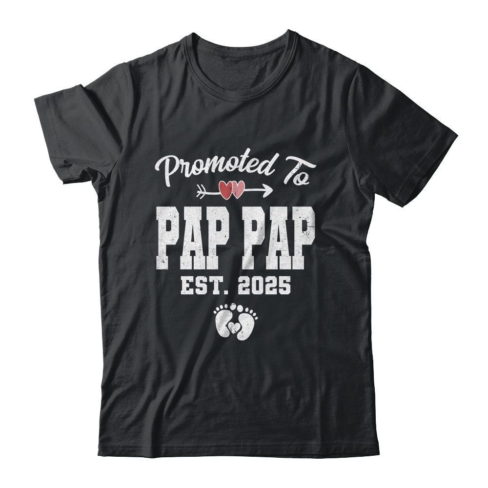 Promoted To Pap Pap Est 2025 Funny First Time Fathers Day Shirt & Hoodie | teecentury