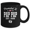 Promoted To Pap Pap Est 2025 Funny First Time Fathers Day Mug | teecentury