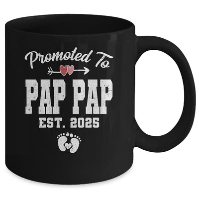 Promoted To Pap Pap Est 2025 Funny First Time Fathers Day Mug | teecentury