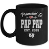Promoted To Pap Pap Est 2025 Funny First Time Fathers Day Mug | teecentury
