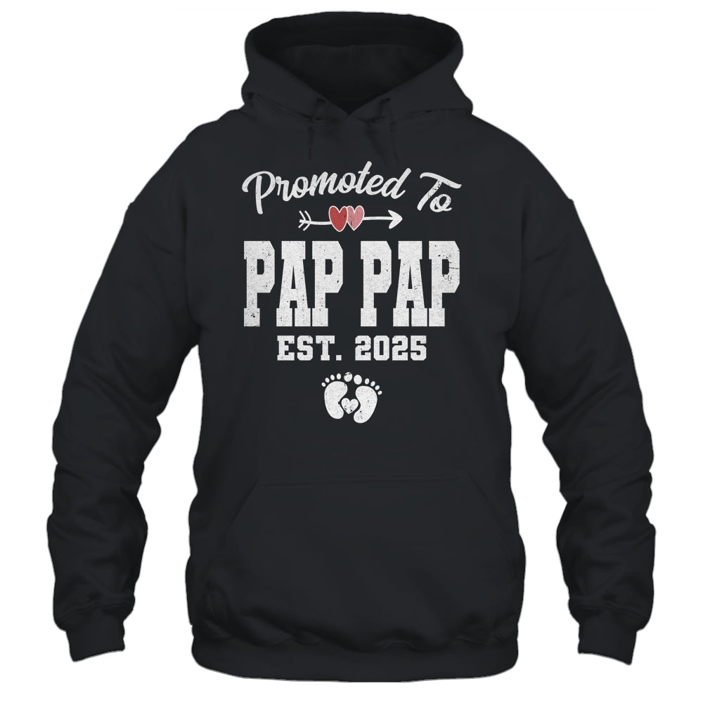 Promoted To Pap Pap Est 2025 Funny First Time Fathers Day Shirt & Hoodie | teecentury