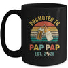 Promoted To Pap Pap Est 2025 Vintage New Fathers Day Mug | teecentury