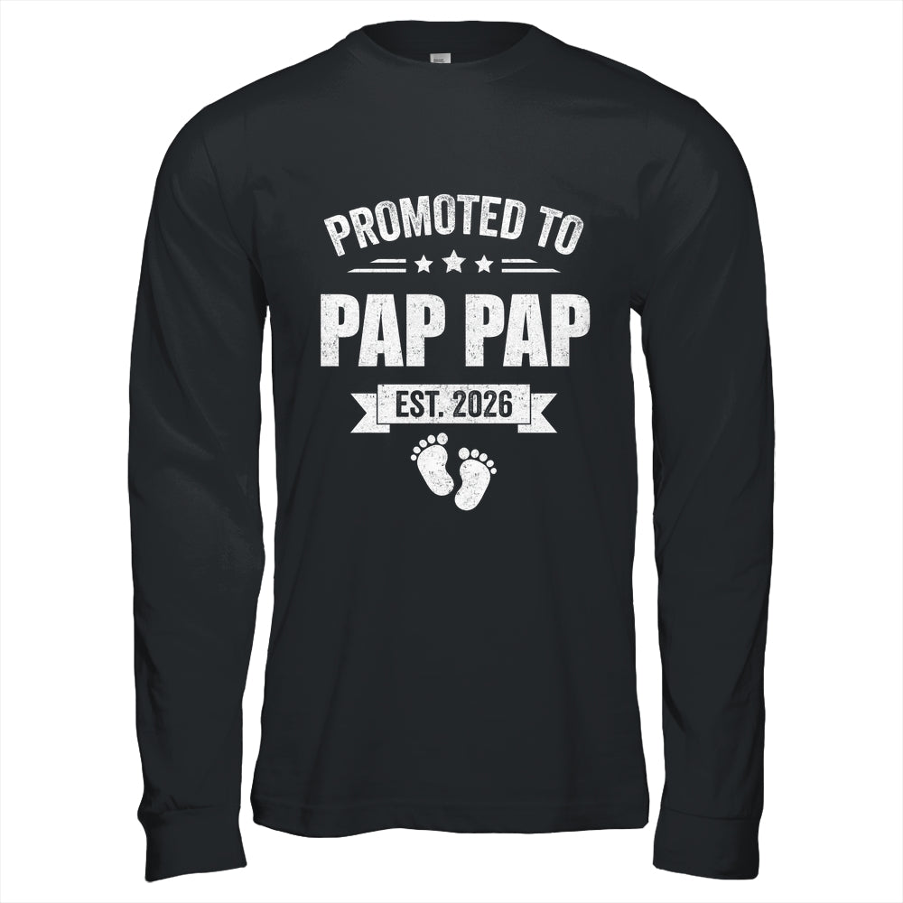 Promoted To Pap Pap Est 2026 Fathers Day First Time New Shirt & Hoodie | teecentury