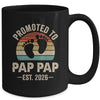 Promoted To Pap Pap Est 2026 Fathers Day Vintage Mug | teecentury