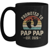 Promoted To Pap Pap Est 2026 Fathers Day Vintage Mug | teecentury