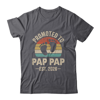 Promoted To Pap Pap Est 2026 Fathers Day Vintage Shirt & Hoodie | teecentury