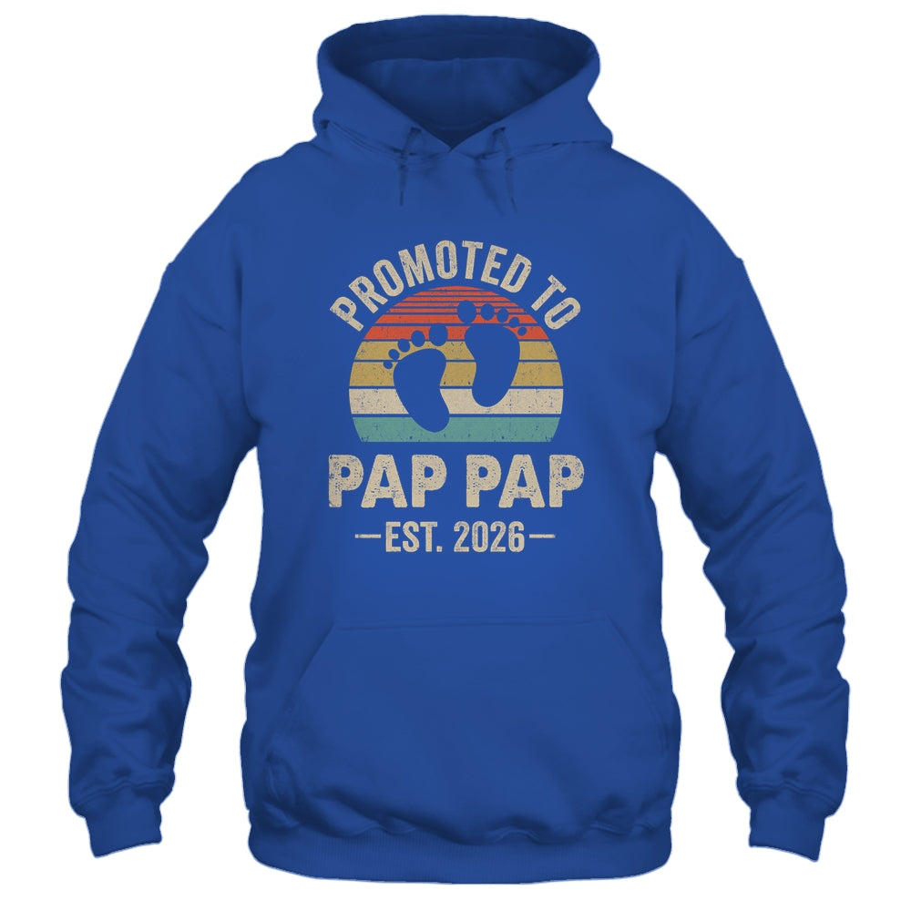 Promoted To Pap Pap Est 2026 Fathers Day Vintage Shirt & Hoodie | teecentury