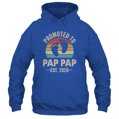 Promoted To Pap Pap Est 2026 Fathers Day Vintage Shirt & Hoodie | teecentury