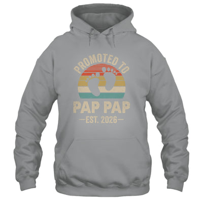 Promoted To Pap Pap Est 2026 Fathers Day Vintage Shirt & Hoodie | teecentury