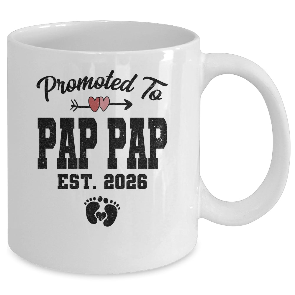 Promoted To Pap Pap Est 2026 First Time Fathers Day Mug | teecentury