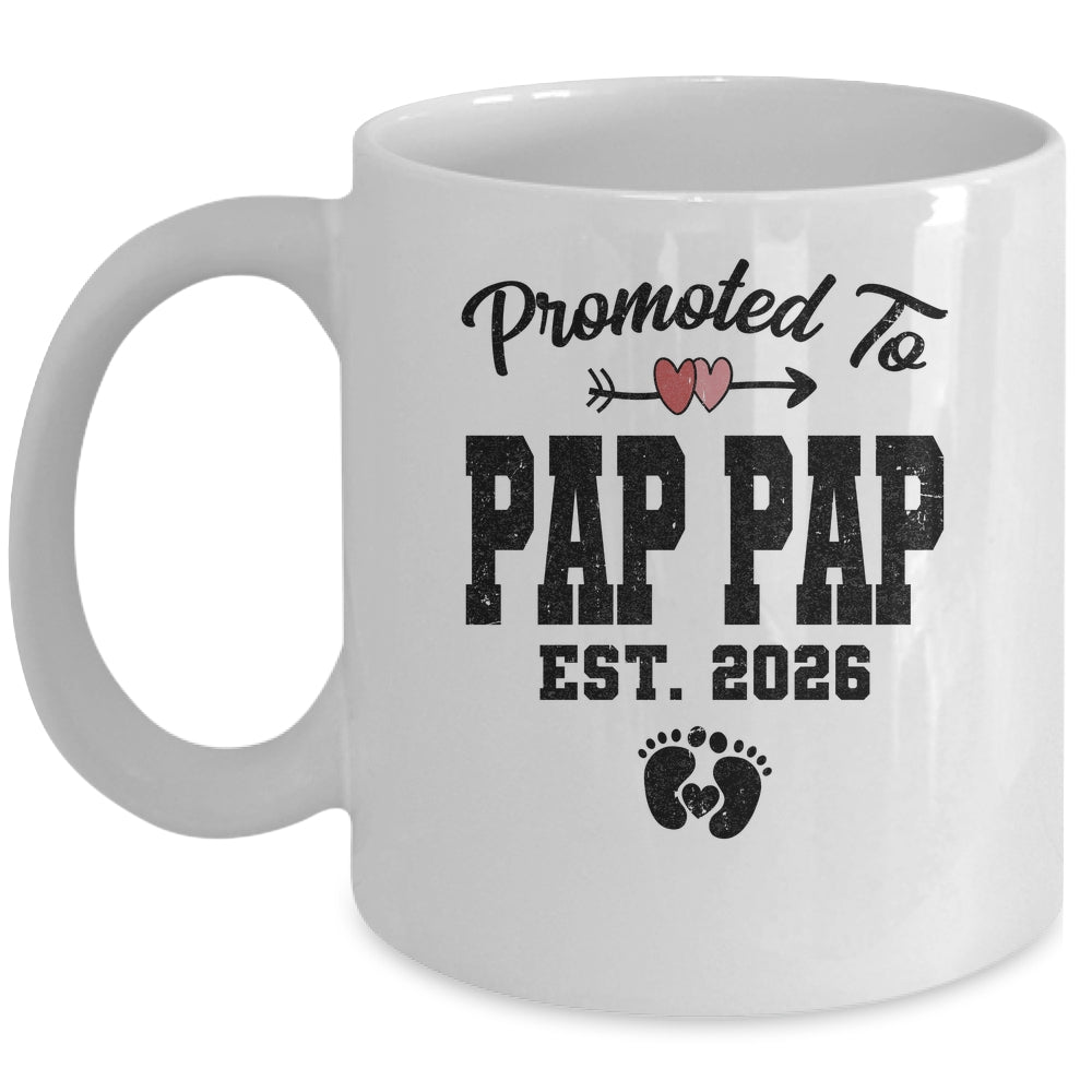 Promoted To Pap Pap Est 2026 First Time Fathers Day Mug | teecentury